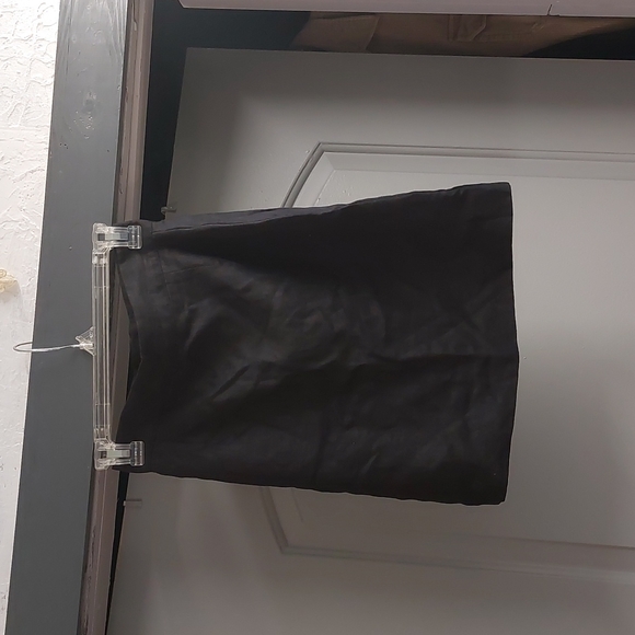 Expressions New York Black Linen Skirt Sz 10 - Picture 1 of 12